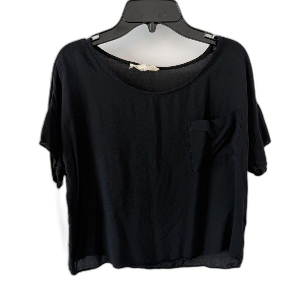 Painted Threads Black Crop Top